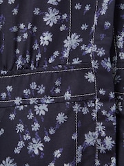 Reiss Navy Print Joanne 13-14 yrs Printed Puff Sleeve Dress - Image 6 of 6