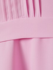 Reiss Pink Erica 9-13 yrs Zip Front Asymmetric Dress - Image 6 of 6