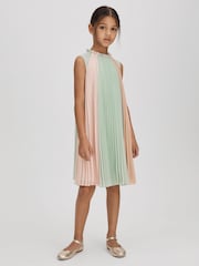Reiss Pink Pixie 9-13 yrs Pleated Ruffle Dress - Image 3 of 6