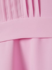 Reiss Pink Erica 4-9 yrs Zip Front Asymmetric Dress - Image 6 of 6