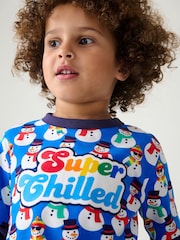 Little Bird by Jools Oliver Blue Long Sleeve Colourful T-Shirt - Image 6 of 8