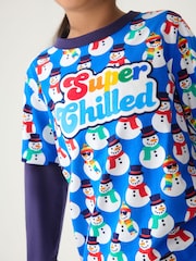 Little Bird by Jools Oliver Blue Long Sleeve Colourful T-Shirt - Image 7 of 8