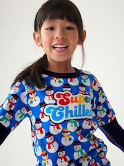 Little Bird by Jools Oliver Blue Long Sleeve Colourful T-Shirt - Image 8 of 8