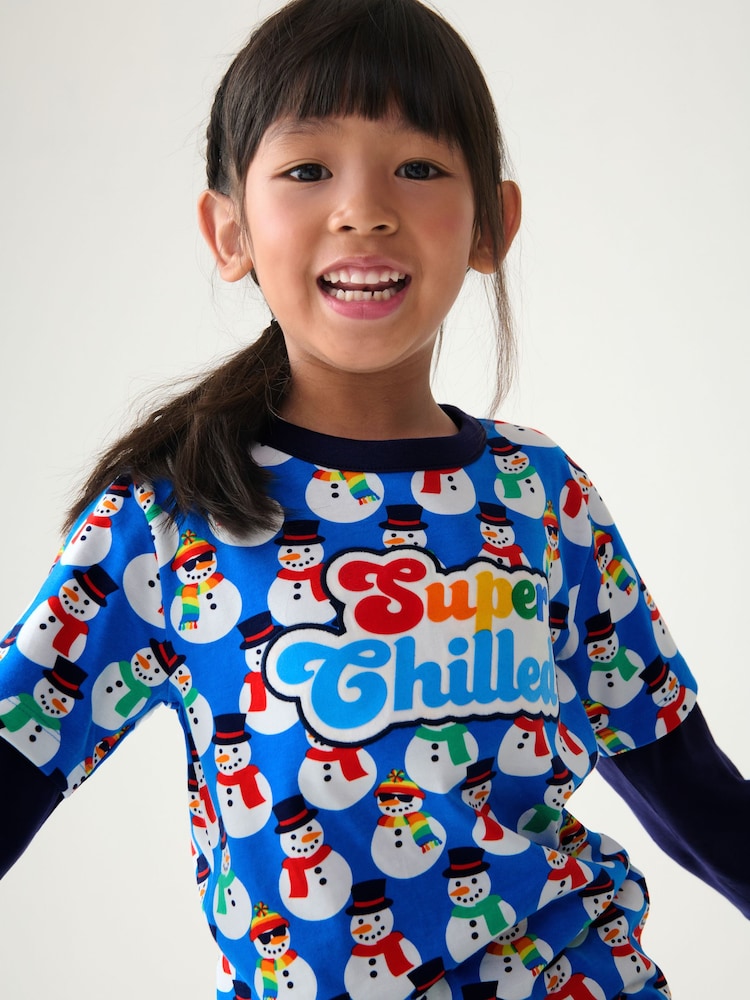 Little Bird by Jools Oliver Blue Long Sleeve Colourful T-Shirt - Image 8 of 8