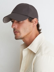 Reiss Chocolate Brown Caleb Technical Logo-Embroidered Baseball Cap - Image 1 of 5