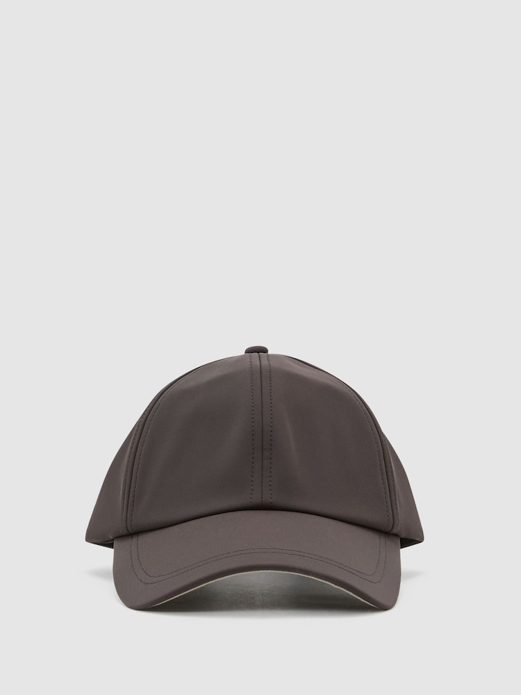 Reiss Chocolate Brown Caleb Technical Logo-Embroidered Baseball Cap - Image 2 of 5 Reiss Chocolate Brown Caleb Technical Logo-Embroidered Baseball Cap - Image 2 of 5