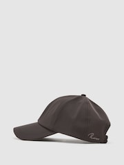 Reiss Chocolate Brown Caleb Technical Logo-Embroidered Baseball Cap - Image 3 of 5