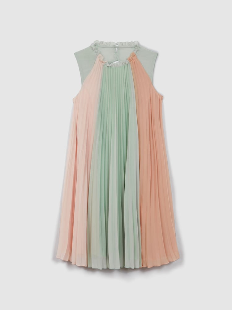 Reiss Pink Pixie 4-9 yrs Pleated Ruffle Dress - Image 2 of 6