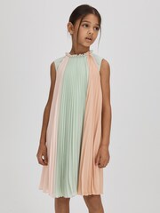 Reiss Pink Pixie 4-9 yrs Pleated Ruffle Dress - Image 3 of 6