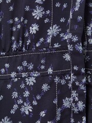 Reiss Navy Print Joanne 4-9 yrs Printed Puff Sleeve Dress - Image 6 of 6