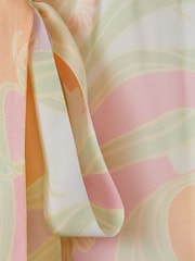 Florere Printed Tie Neck Top - Image 6 of 6
