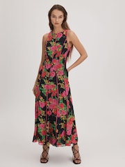 Florere Printed Panel Midi Dress - Image 1 of 7