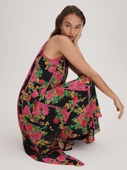 Florere Printed Panel Midi Dress - Image 3 of 7