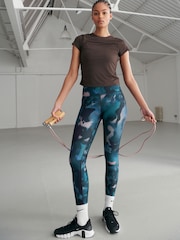 Teal Blue Active Yoga Leggings - Image 1 of 7