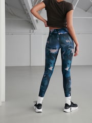 Teal Blue Active Yoga Leggings - Image 4 of 7