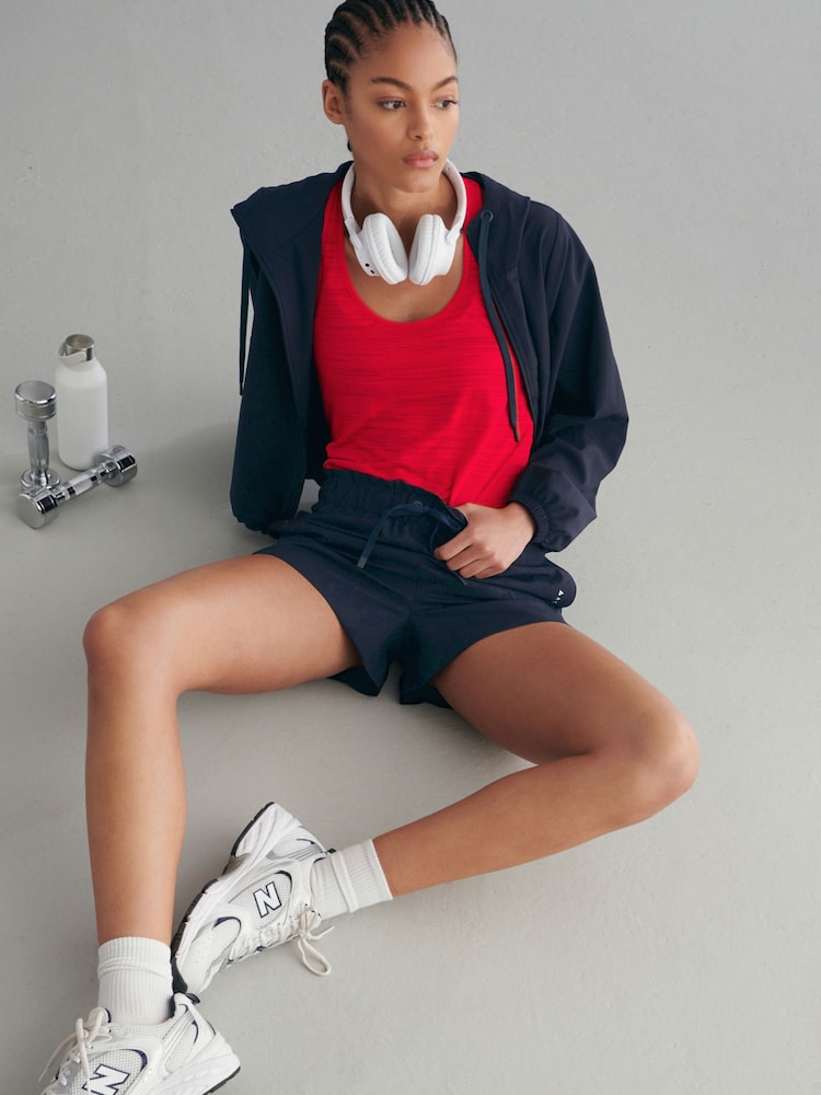 Navy Active Paperbag Shorts - Image 2 of 8