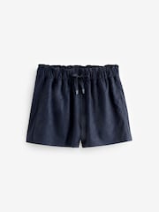 Navy Active Paperbag Shorts - Image 6 of 8