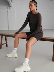 Cappuccino Brown Active Lightweight Long Sleeve Top - Image 2 of 7