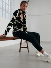 Black/White Outdoor Lightweight Fleece - Image 1 of 8