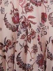 Reiss Pink Talitha 4-9 yrs Printed Bell Sleeve Tiered Dress - Image 6 of 6