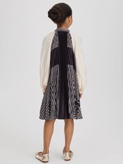 Reiss Navy Bay 4-9 yrs Printed Pleated Dress - Image 5 of 6