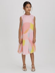 Reiss Multi Pixie 4-9 yrs Pleated Ruffle Dress - Image 4 of 7
