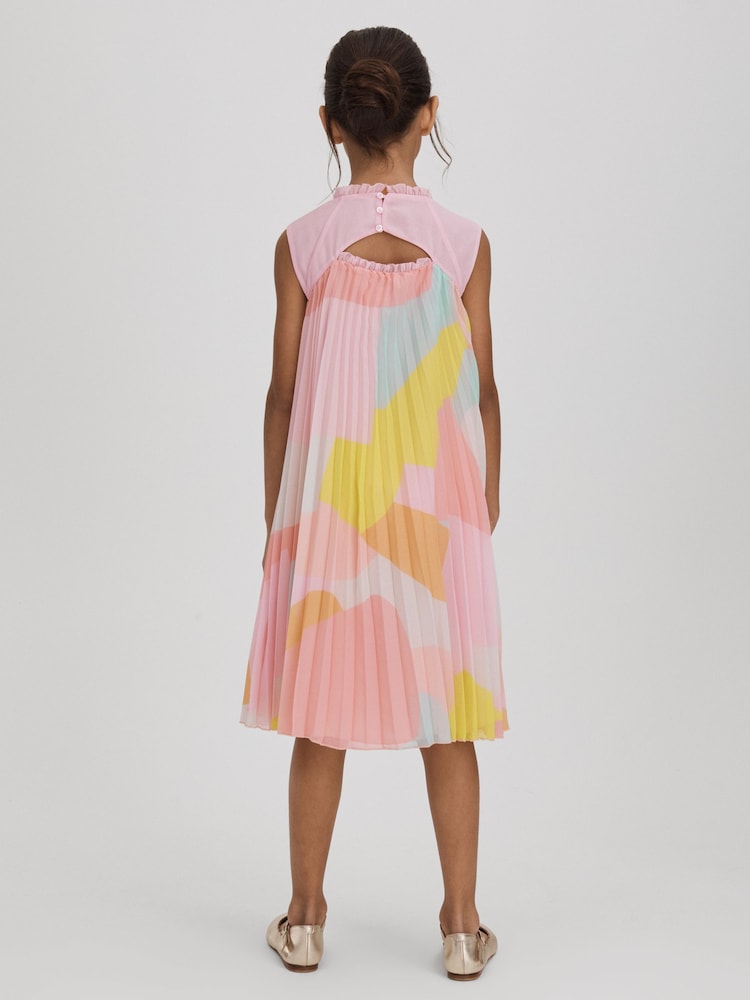 Reiss Multi Pixie 4-9 yrs Pleated Ruffle Dress - Image 7 of 7