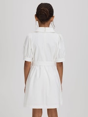 Reiss Ivory Dannie 9-13 yrs Embroidered Puff Sleeve Dress - Image 5 of 6