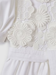 Reiss Ivory Dannie 9-13 yrs Embroidered Puff Sleeve Dress - Image 6 of 6