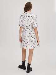 Florere Printed Puff Sleeve Mini Dress - Image 4 of 6