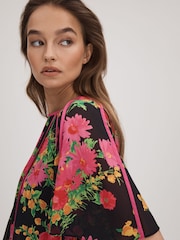 Florere Printed Flare Sleeve Blouse - Image 4 of 6