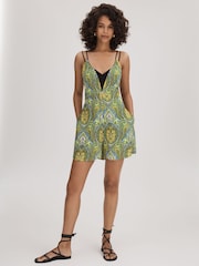 Florere Printed Dual Strap Playsuit - Image 3 of 6