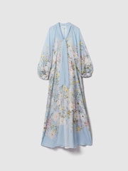 Florere Printed Tie Neck Maxi Dress - Image 2 of 9