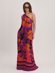Florere Printed One-Shoulder Maxi Dress - Image 1 of 7