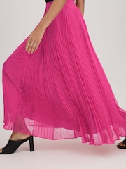 Florere Lace Pleated Midi Skirt - Image 1 of 6