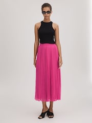 Florere Lace Pleated Midi Skirt - Image 3 of 6