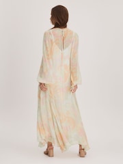Florere Sheer Asymmetric Midi Dress - Image 2 of 5