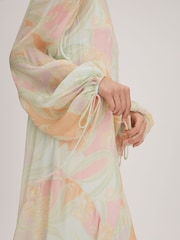Florere Sheer Asymmetric Midi Dress - Image 3 of 5