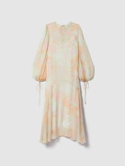 Florere Sheer Asymmetric Midi Dress - Image 4 of 5