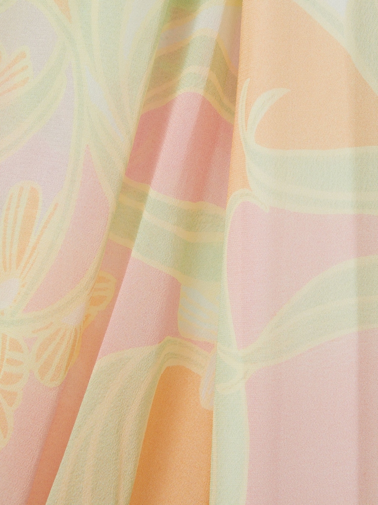 Florere Sheer Asymmetric Midi Dress - Image 5 of 5