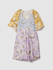 Florere Printed Cape Sleeve Mini Dress - Image 2 of 6