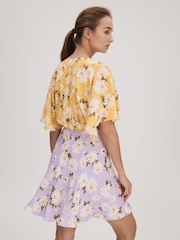 Florere Printed Cape Sleeve Mini Dress - Image 5 of 6