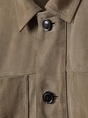 Reiss Pistachio Thomas Suede Chest Pocket Jacket - Image 6 of 6