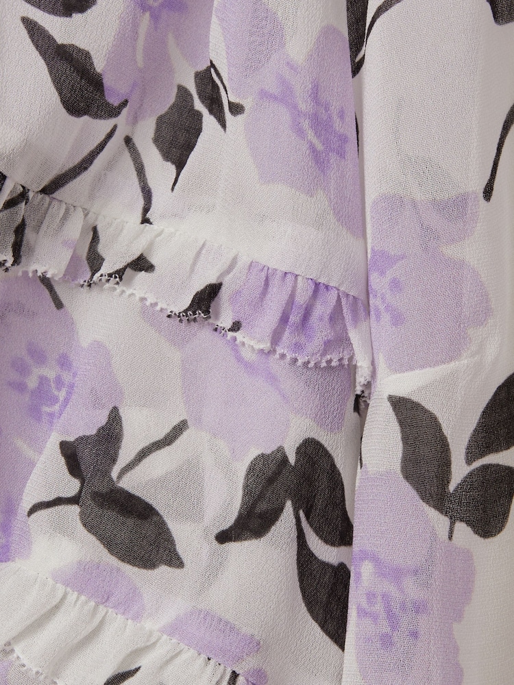 Florere Printed Puff Sleeve Blouse - Image 6 of 6