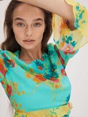 Florere Printed Ruffle Mini Dress - Image 4 of 6