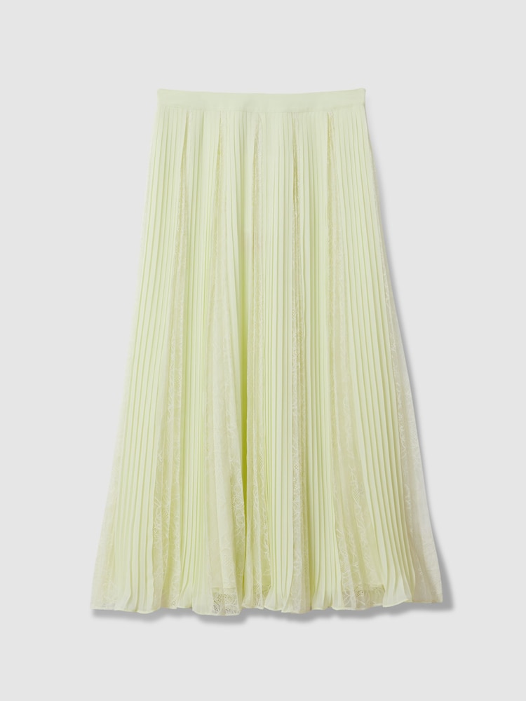 Florere Lace Pleated Midi Skirt - Image 2 of 6