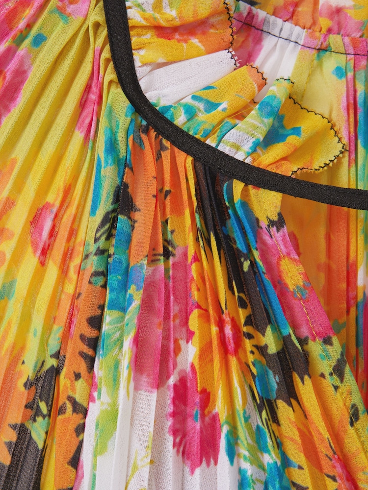 Florere Plissiertes Minikleid mit Bindeband am Ausschnitt - Bild 6 von 6 Florere Plissiertes Minikleid mit Bindeband am Ausschnitt - Bild 6 von 6