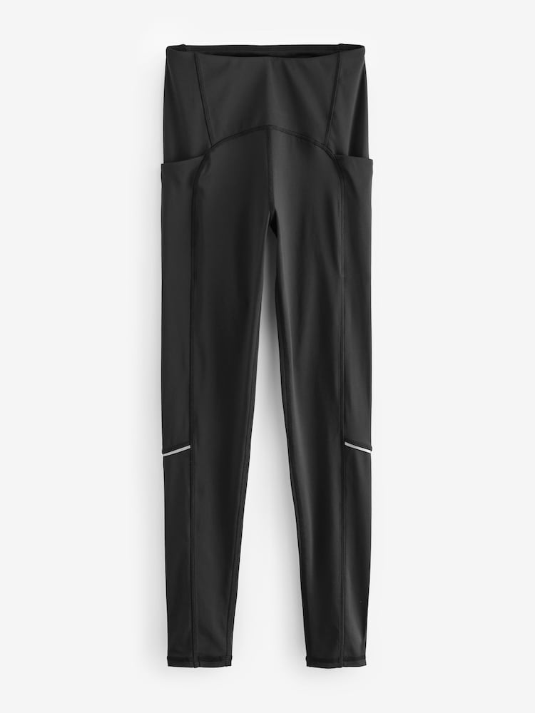 Black Running Leggings with Pocket - Image 6 of 8