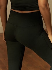 Black Active Wrap Waist Flared Leggings - Image 4 of 6