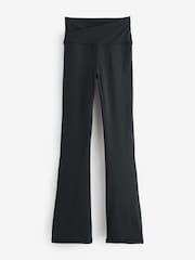 Black Active Wrap Waist Flared Leggings - Image 5 of 6